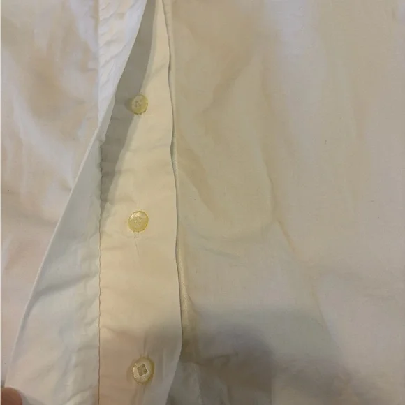 Cabin Creek White Button-Up Shirt, tea party embroidered detail, lace collar - Picture 5 of 13